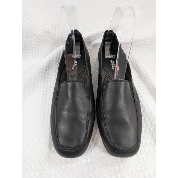 NWOT! HUSH PUPPIES! BLACK GENUINE LEATHER LOAFER SIMPLE SLIP-ON LOAFERS! SZ 11M - Picture 4 of 10